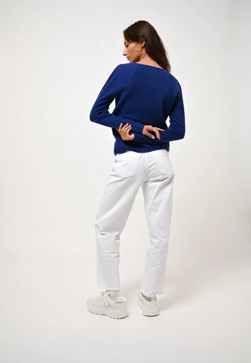 Cardigan Col V Chalais - Outremer - 100% Cachemire 2 Fils - Femme