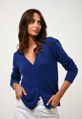 Cardigan Col V Chalais - Outremer - 100% Cachemire 2 Fils - Femme
