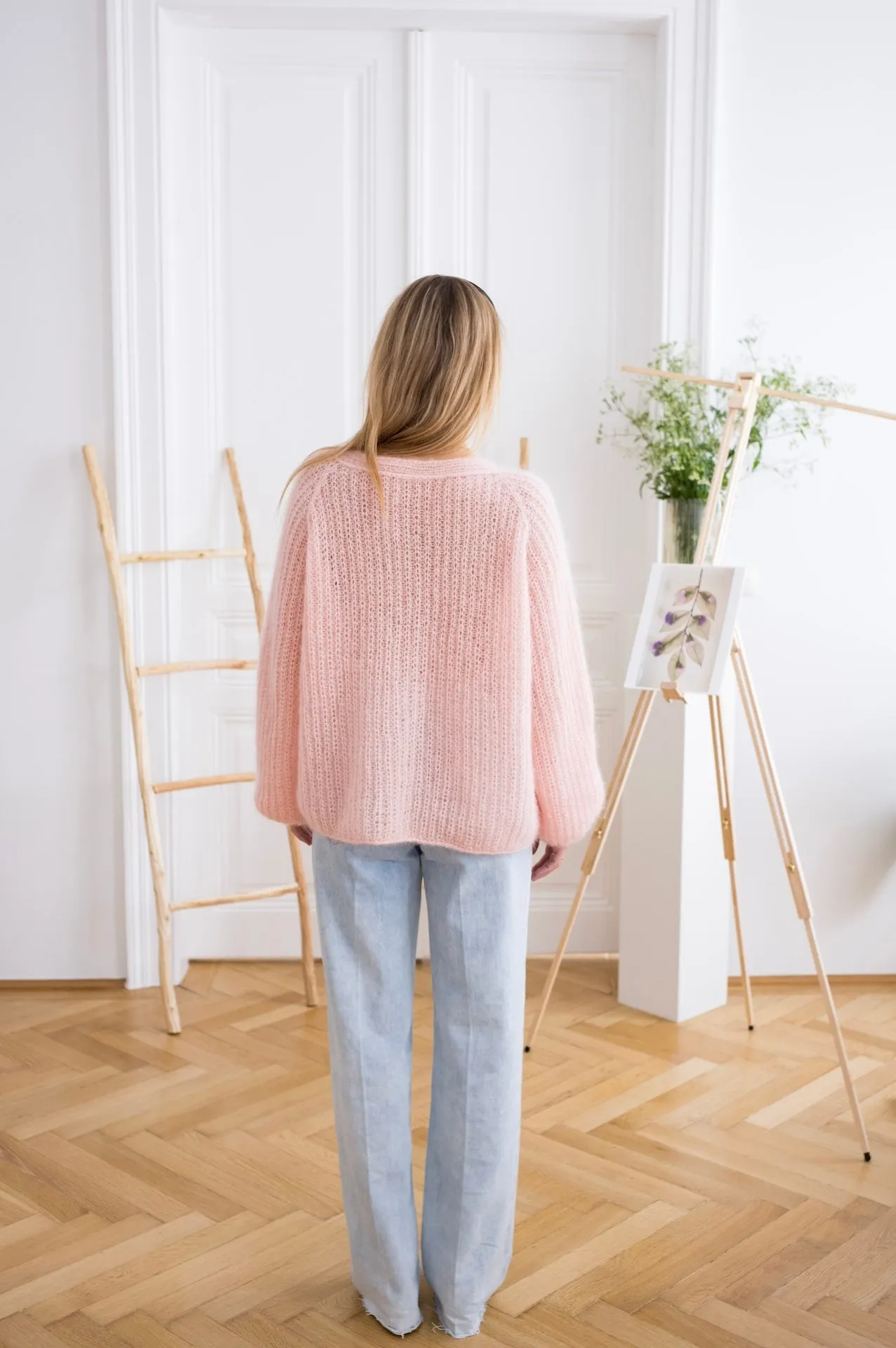 Cardigan Mia Long - Light Pink