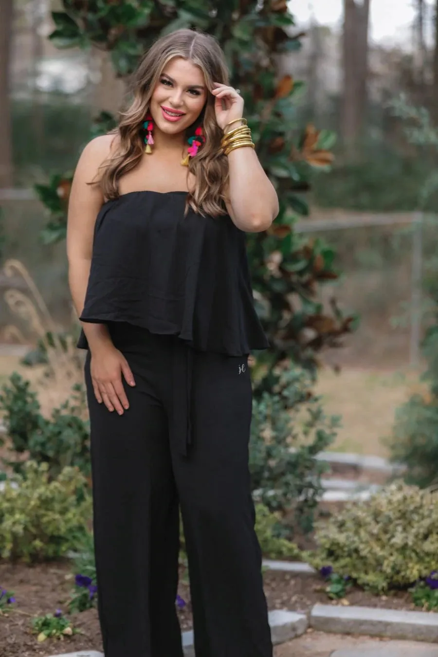 Catalina black sleeveless jumpsuit