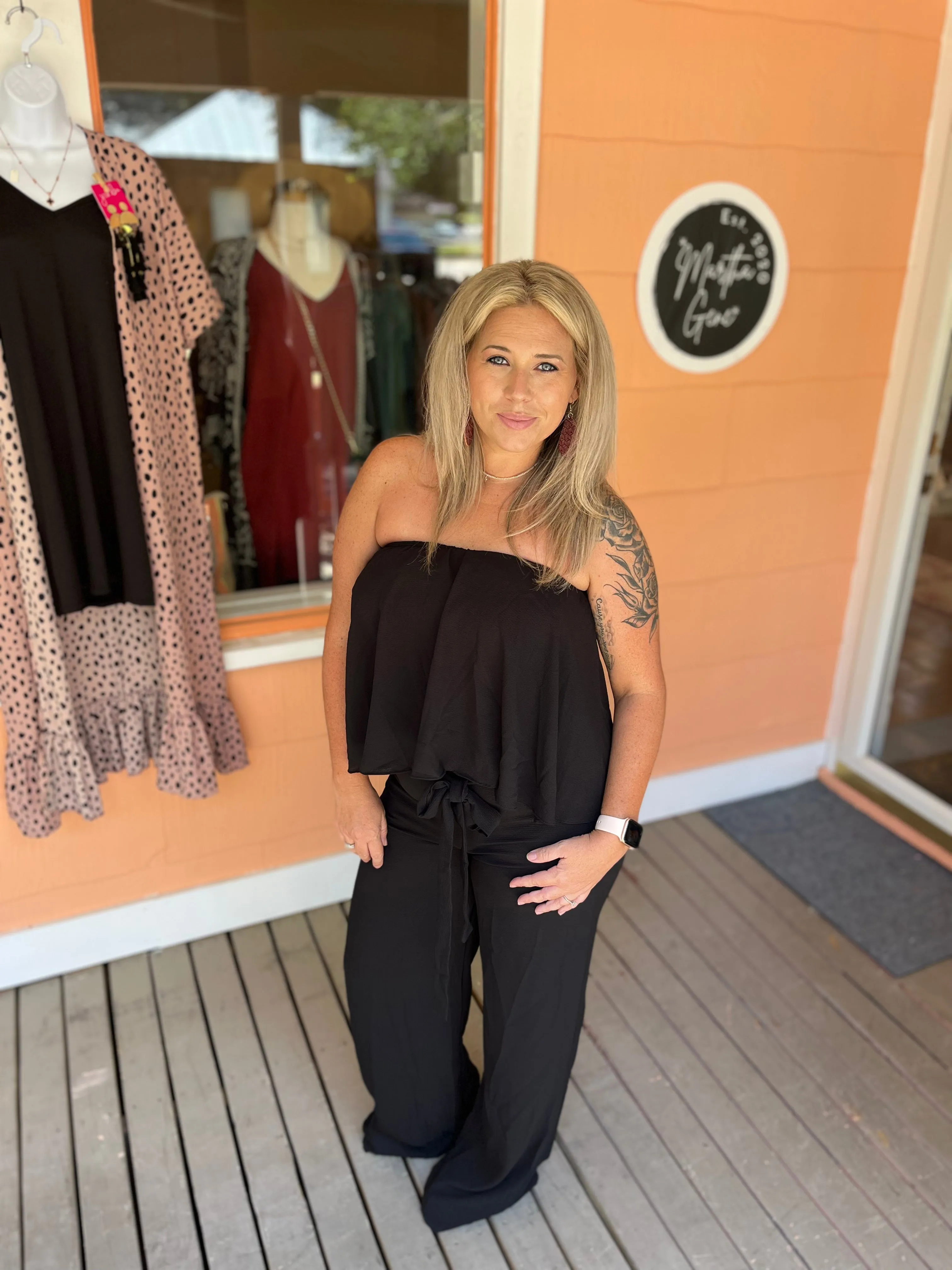 Catalina black sleeveless jumpsuit