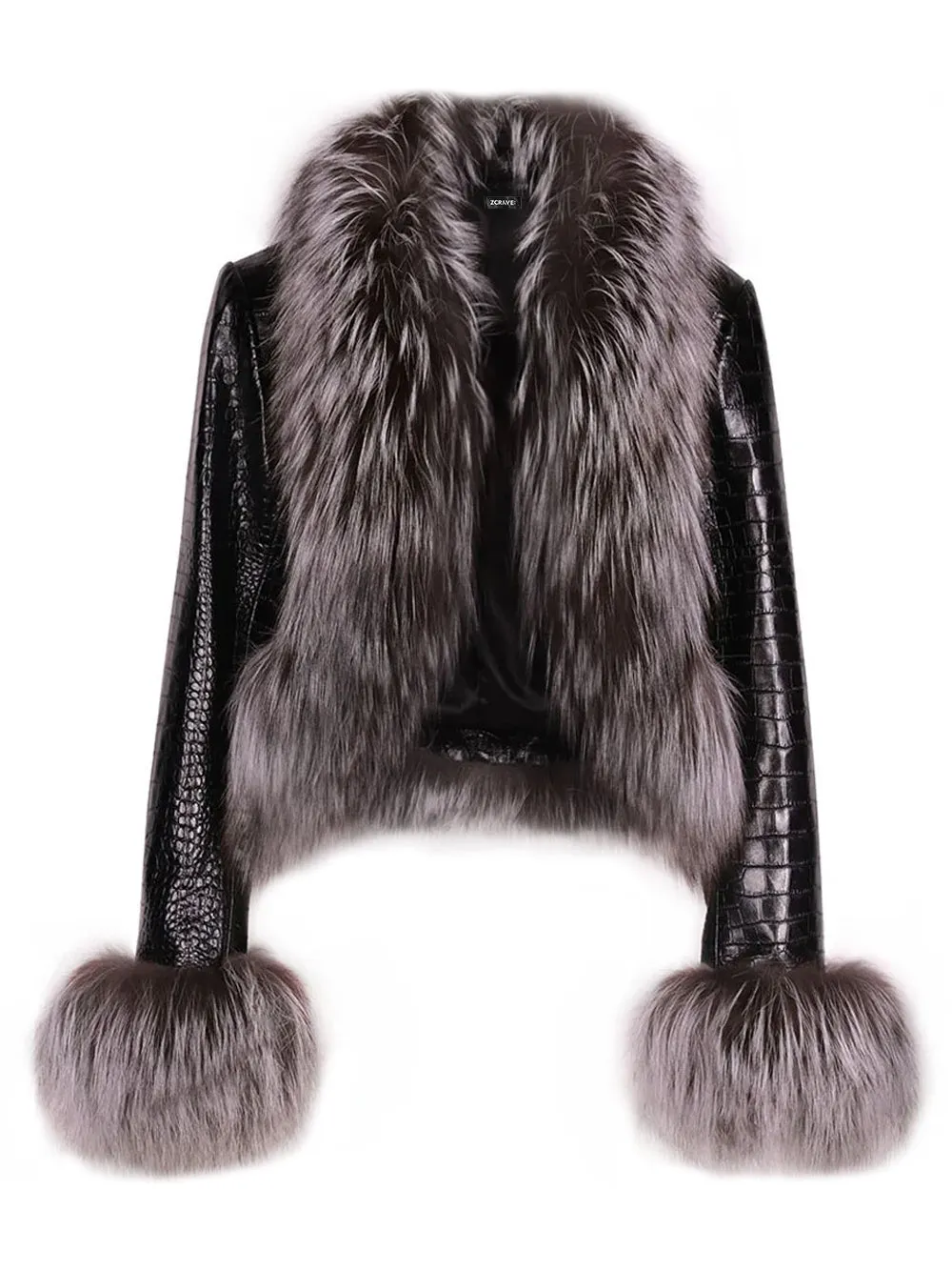 CHELSEA Fur Trim Leather Jacket