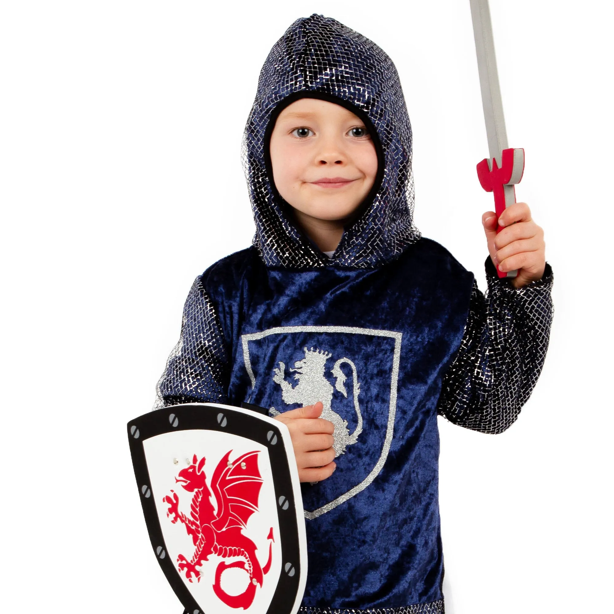 Children's Knight Costume with Sword and Shield