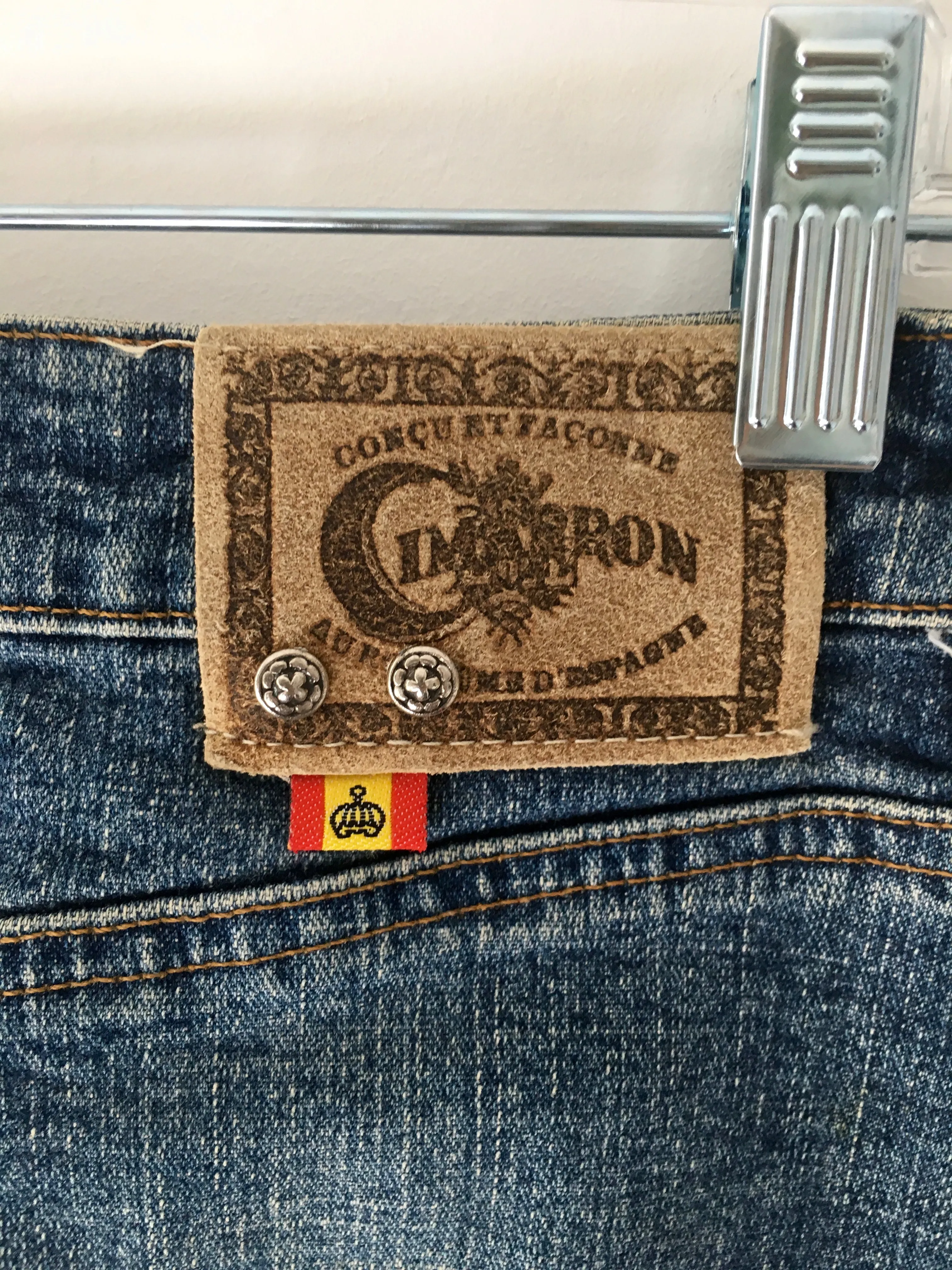 CIMARRON Y2K Women's denim mini jean skirt, 6 / 27" W