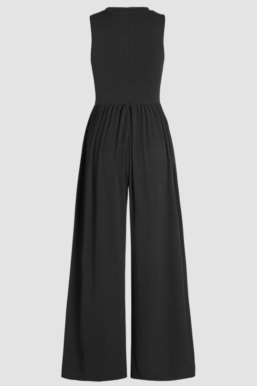 Cinched Waist Wide Leg Jumpsuit