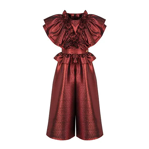 Claris x Poca & Poca - Cranberry Lush Jumpsuit