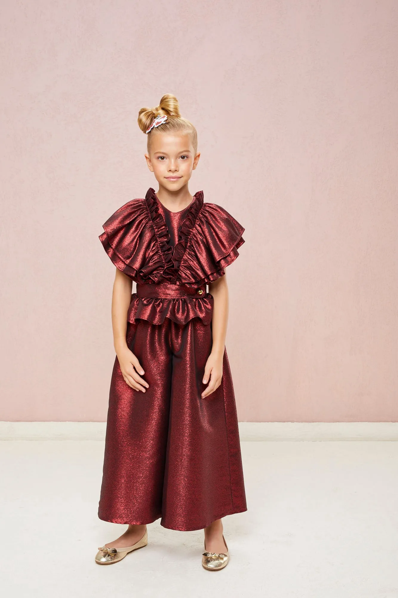 Claris x Poca & Poca - Cranberry Lush Jumpsuit