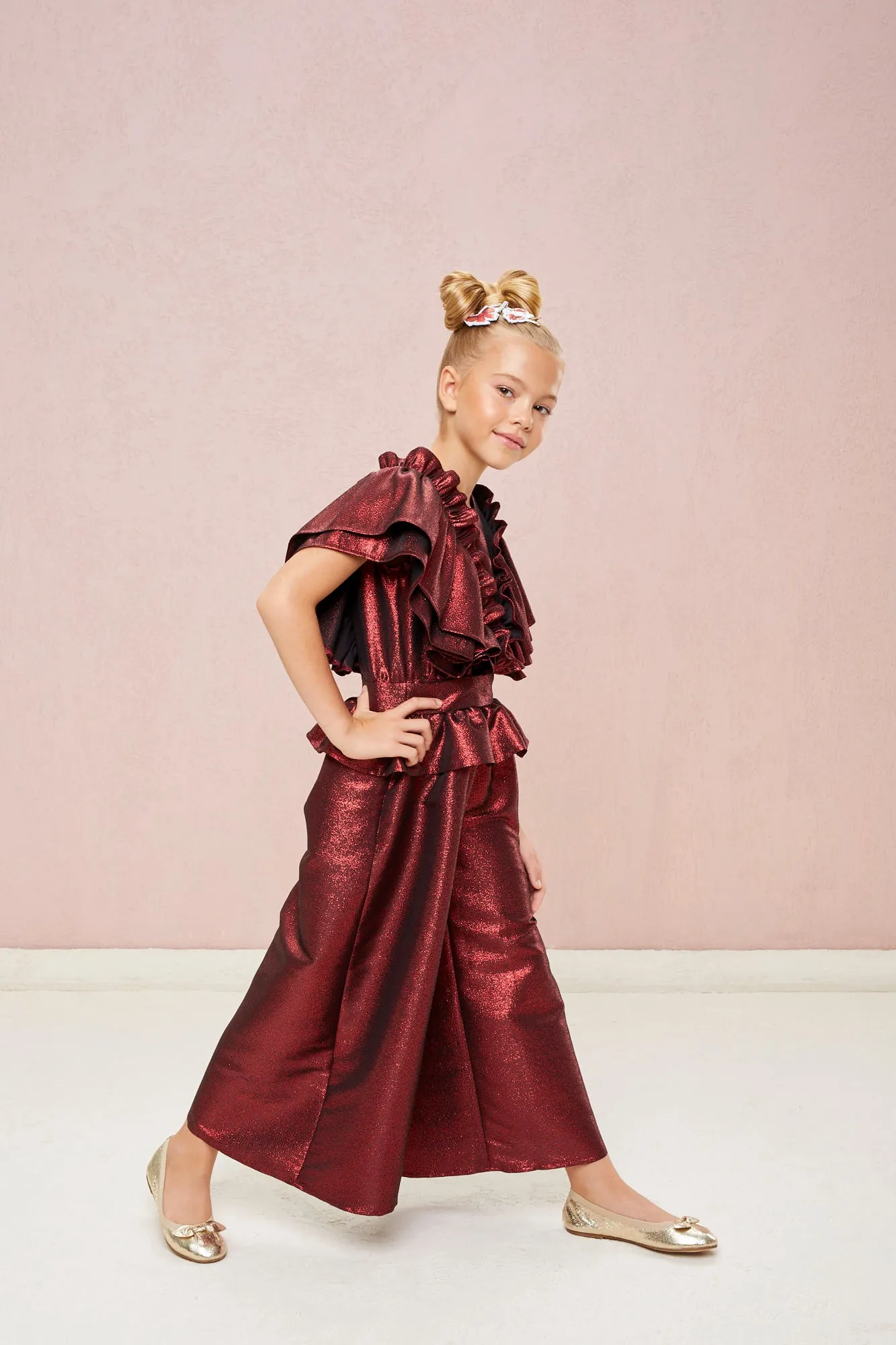 Claris x Poca & Poca - Cranberry Lush Jumpsuit