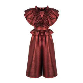 Claris x Poca & Poca - Cranberry Lush Jumpsuit