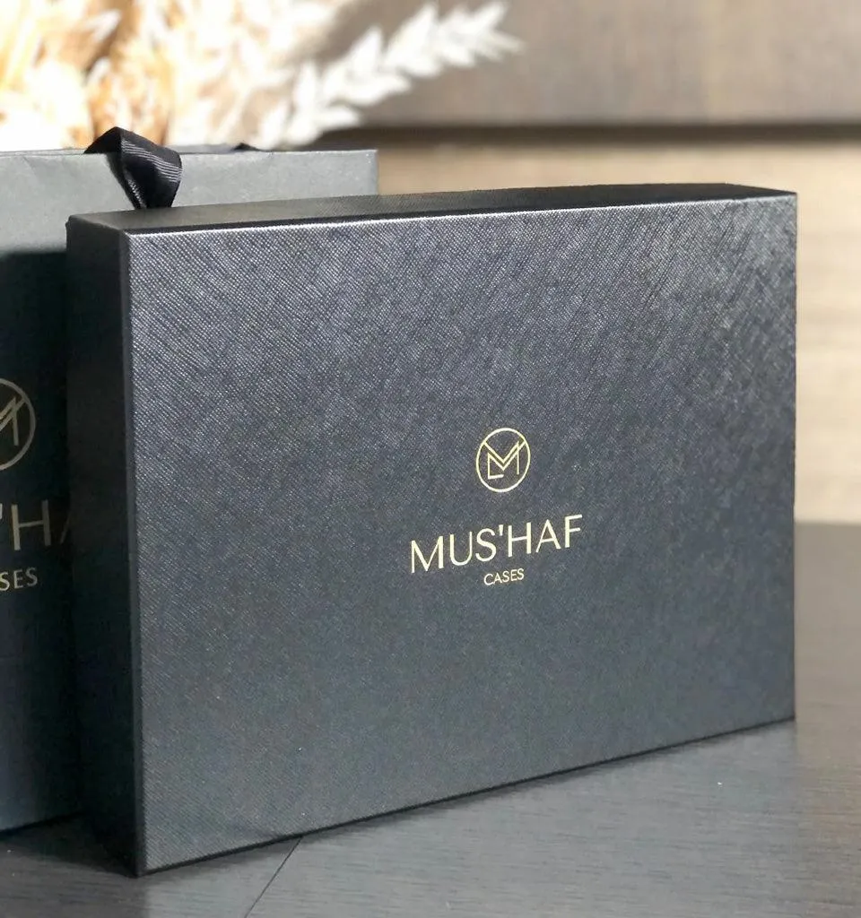 Classic Black with Black Trim Quran Case