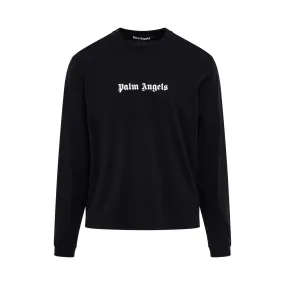 Classic Logo Slim Long-sleeves T-Shirt in Black