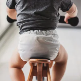 Classic Reusable Cloth Nappy V1.5 | Clara-ty White