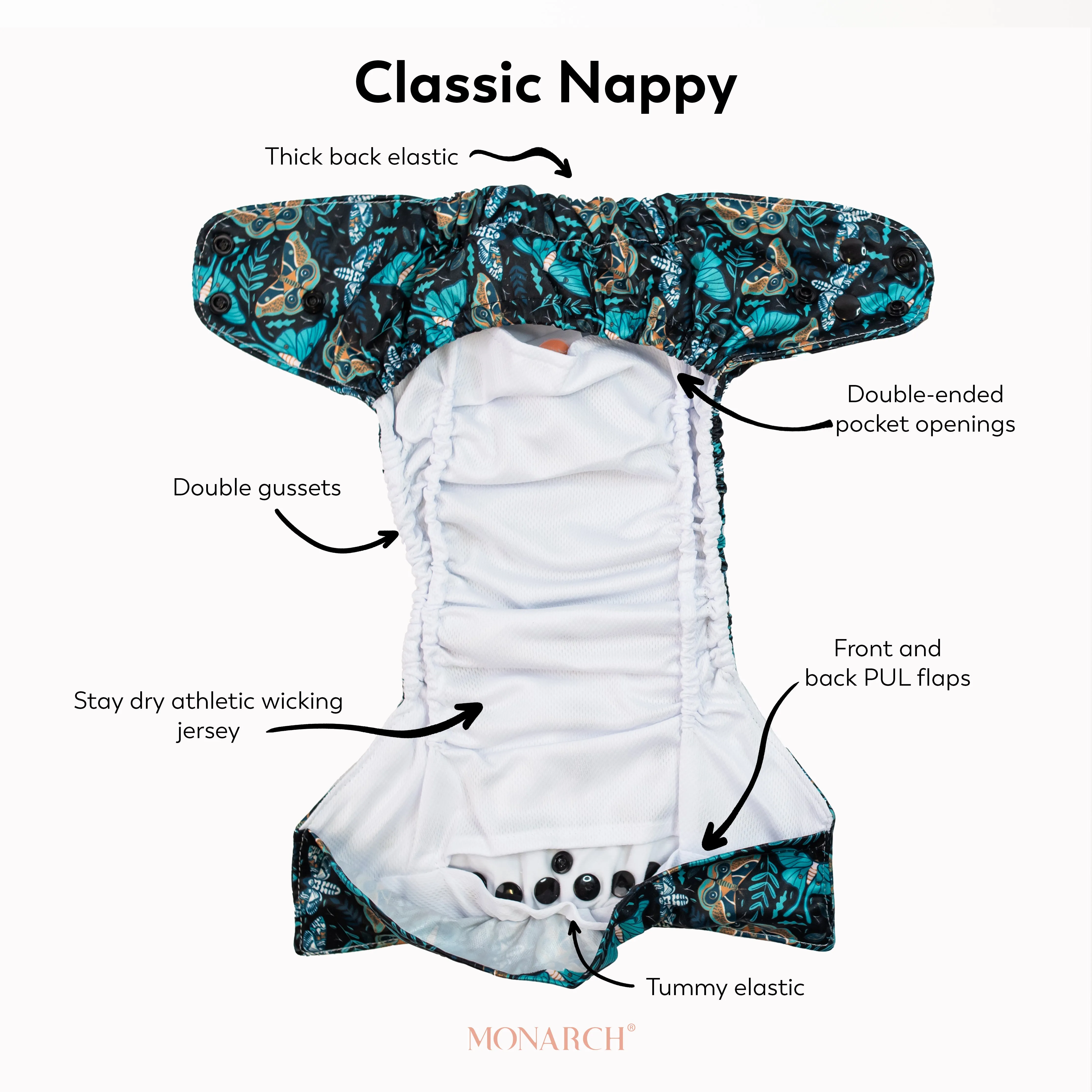 Classic Reusable Cloth Nappy V2.0 | Snowstorm