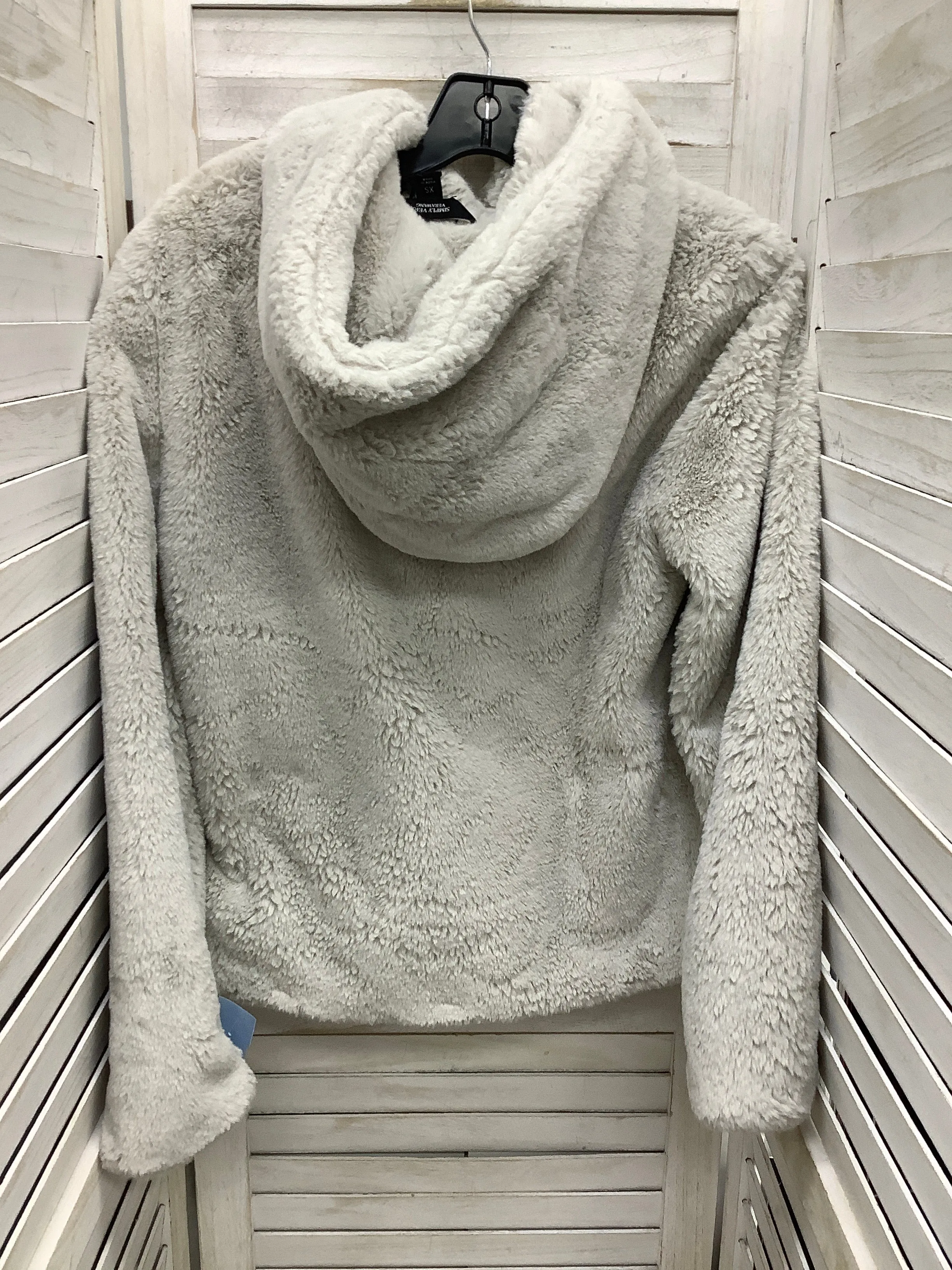 Coat Faux Fur & Sherpa By Simply Vera In Grey, Size: Xs