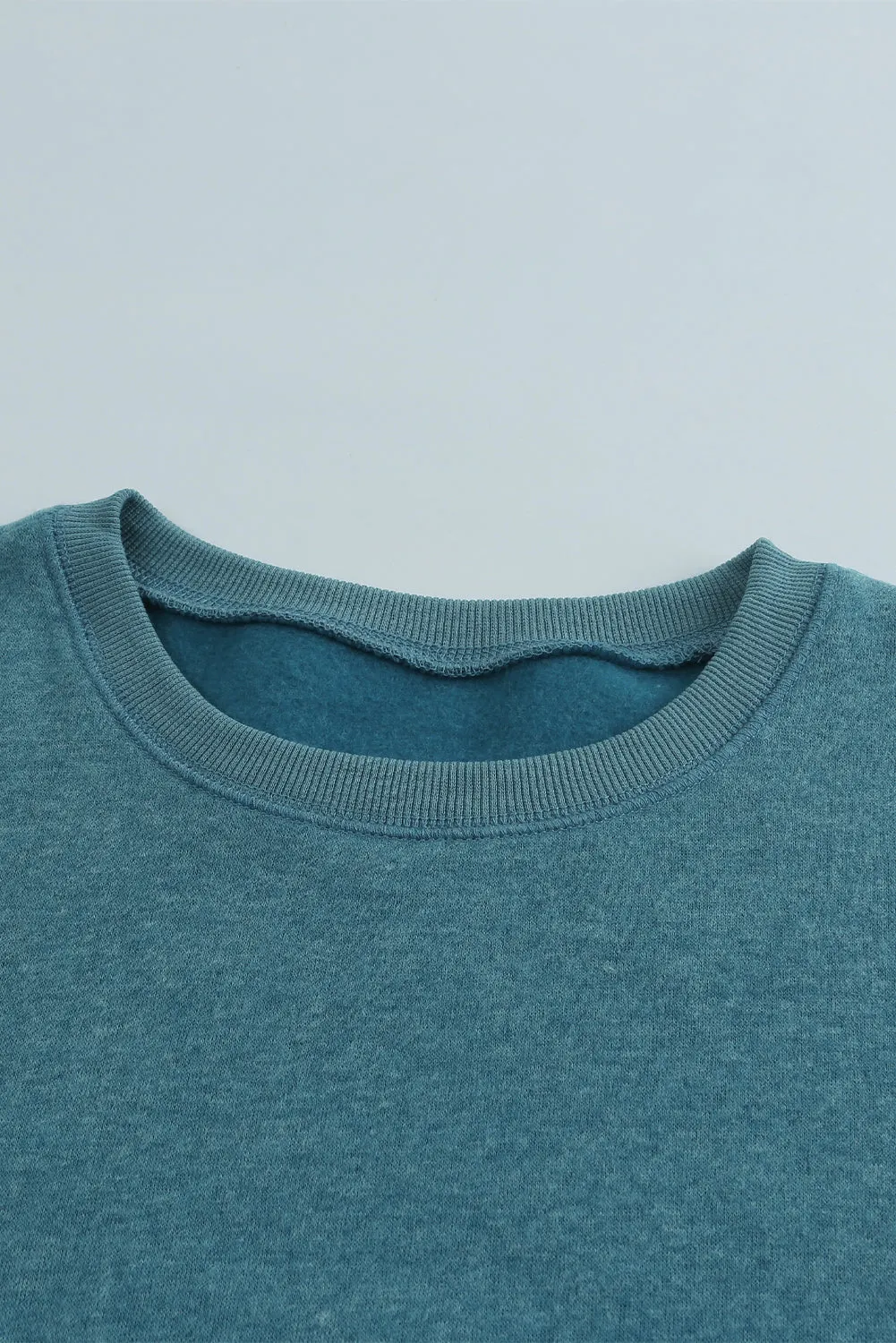 Color Block Ribbed Trim Sweatshirt