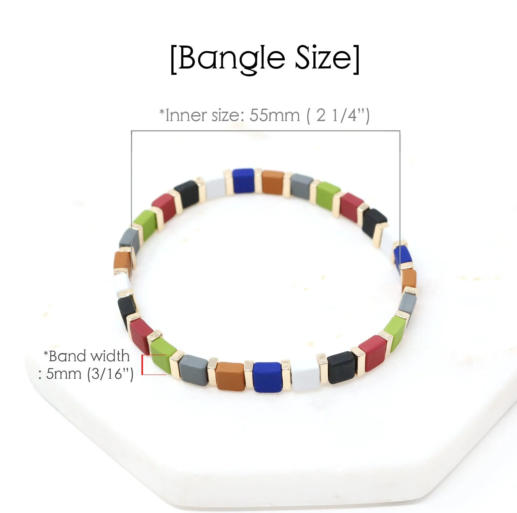 Color Block Stretchable Bracelet