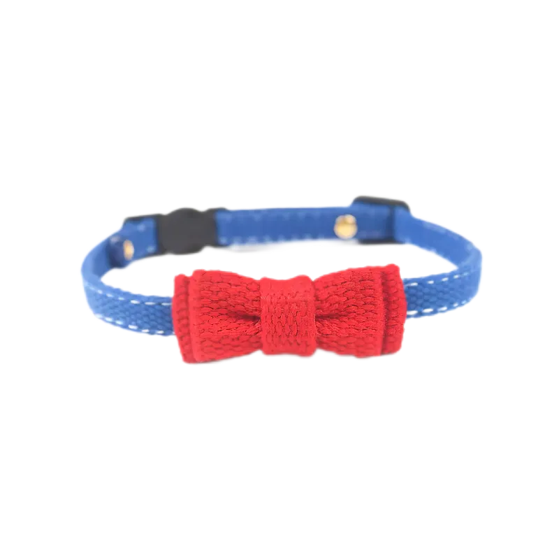 Colorful Canvas Cat Collar Bowtie