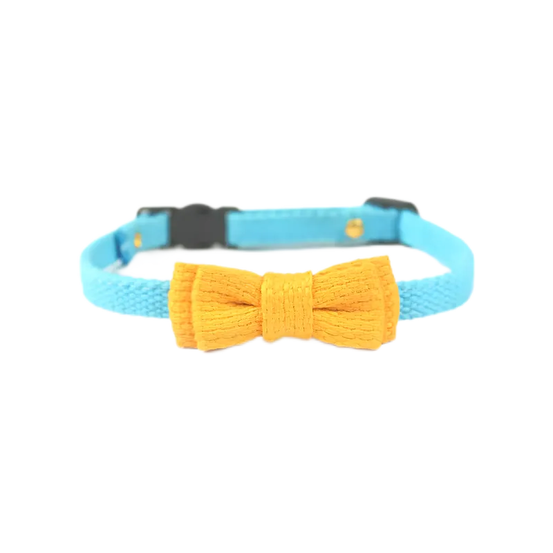 Colorful Canvas Cat Collar Bowtie