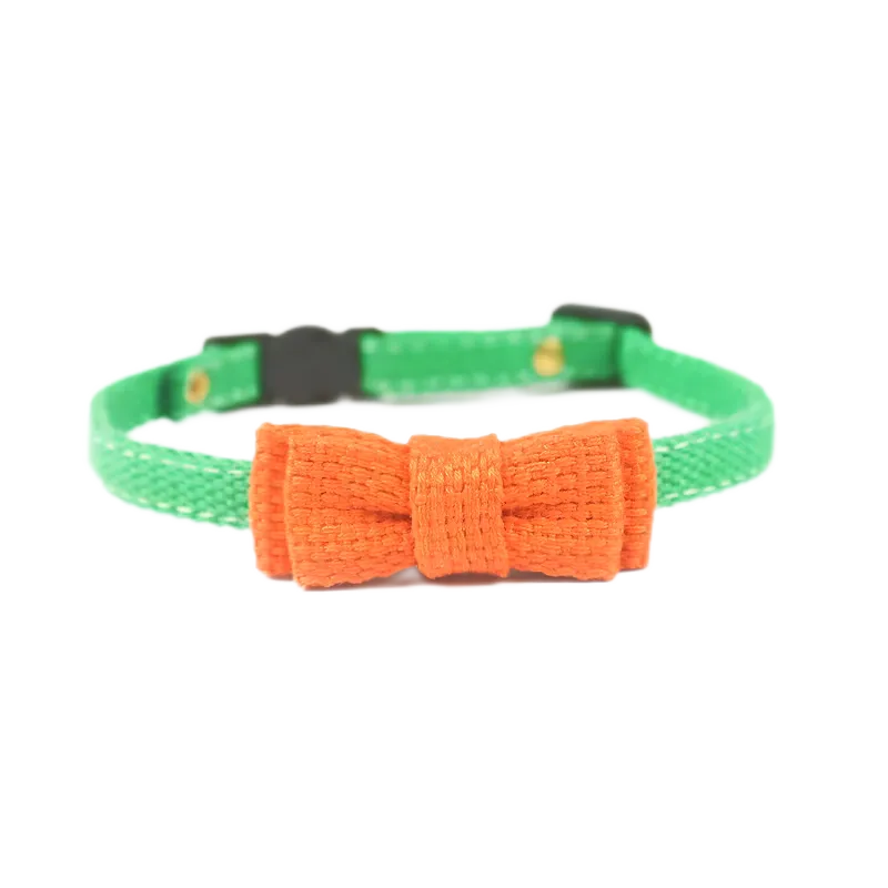 Colorful Canvas Cat Collar Bowtie