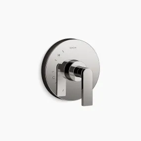 Composed Lever Handle Valve Trim in Vibrant Titanium