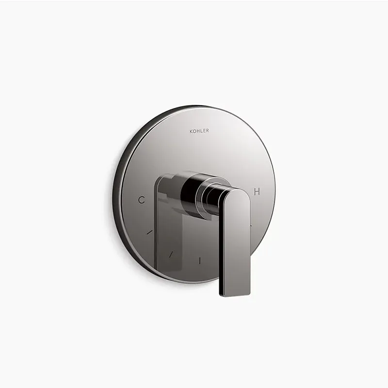 Composed Single Lever Handle Thermostatic Valve Trim in Vibrant Titanium