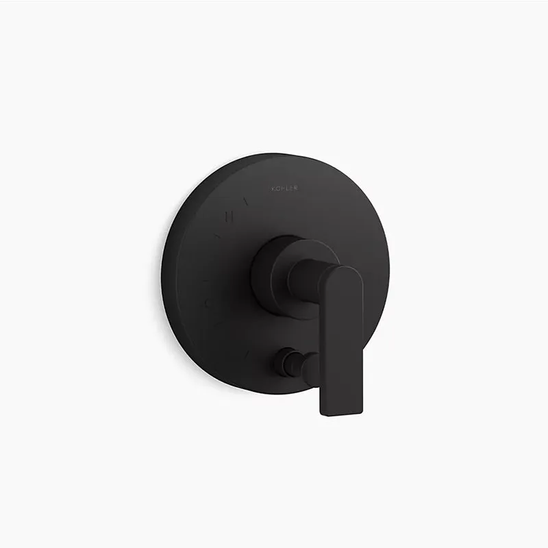 Composed Single Lever Handle Valve Trim in Matte Black