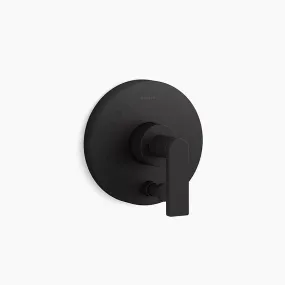 Composed Single Lever Handle Valve Trim in Matte Black