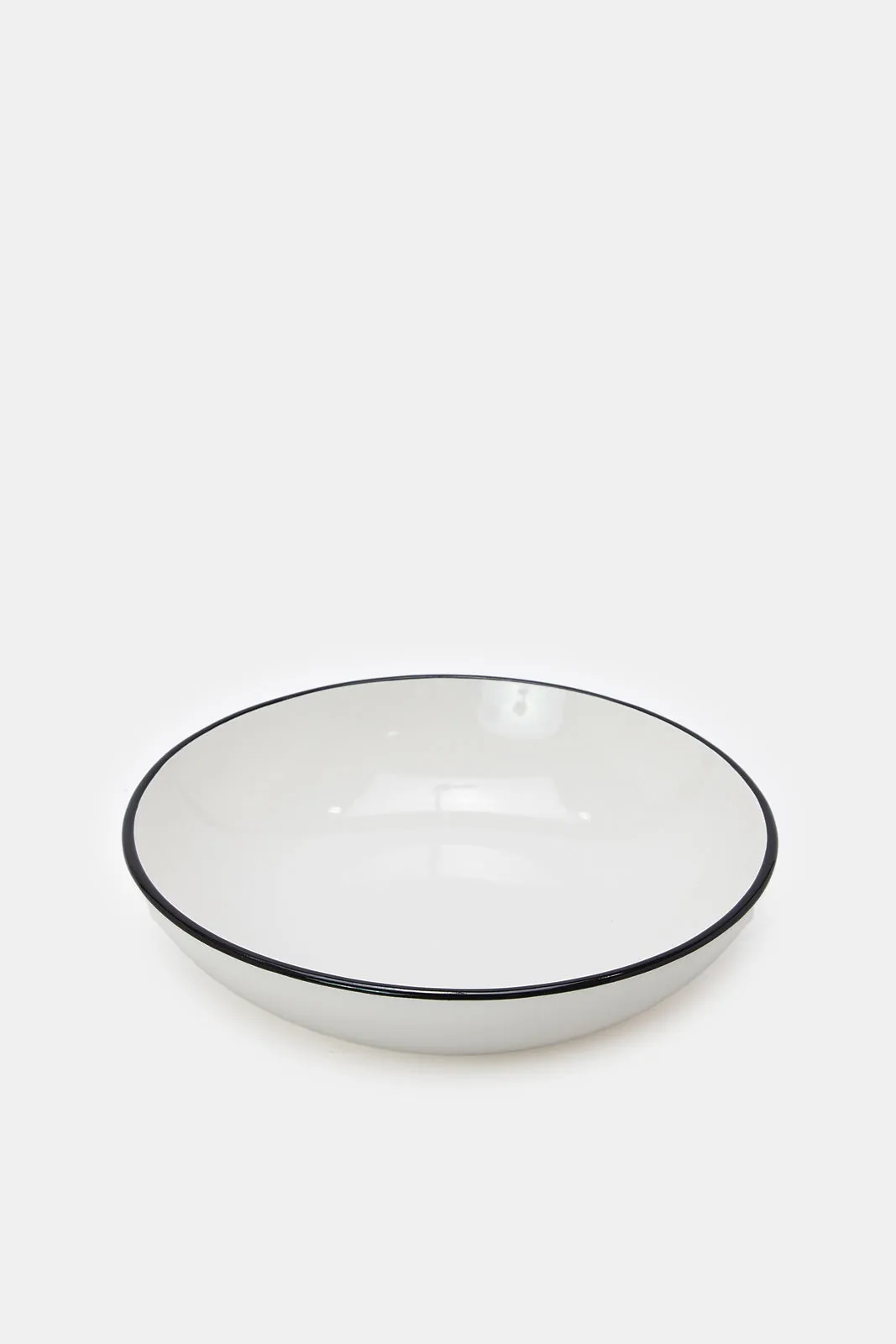 Cream Soup Plate With Black Trim
