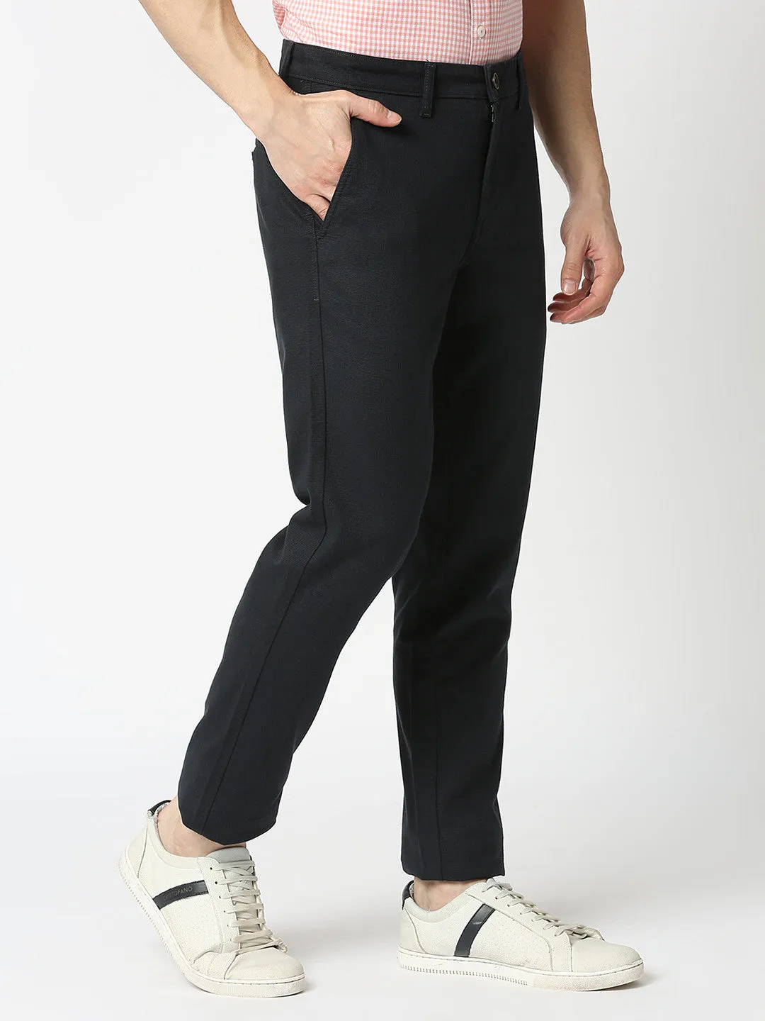 Dark Navy Cotton Trousers