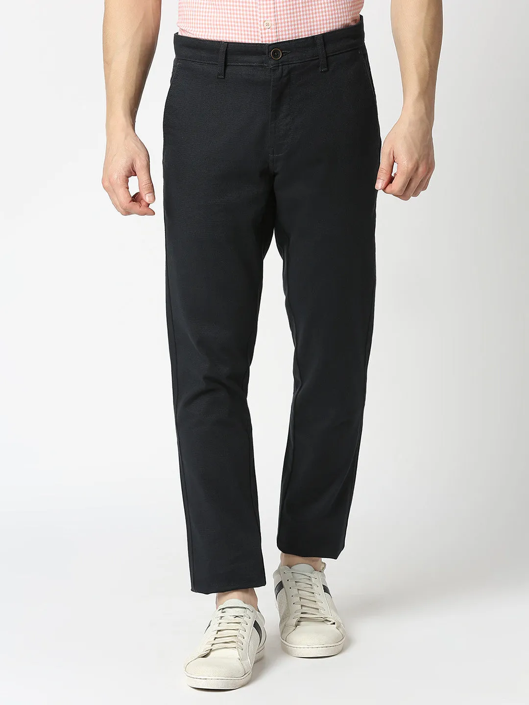 Dark Navy Cotton Trousers