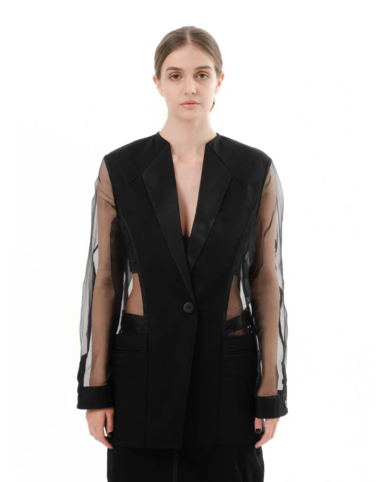 DIAPHANUM SHEER OVERSIZED BLAZER