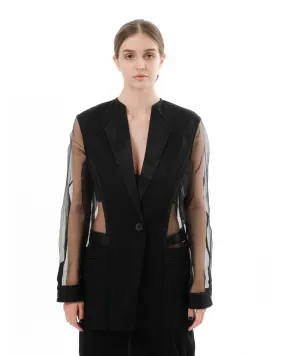 DIAPHANUM SHEER OVERSIZED BLAZER