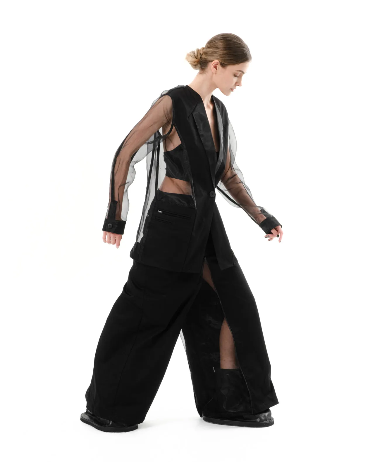 DIAPHANUM SHEER OVERSIZED BLAZER