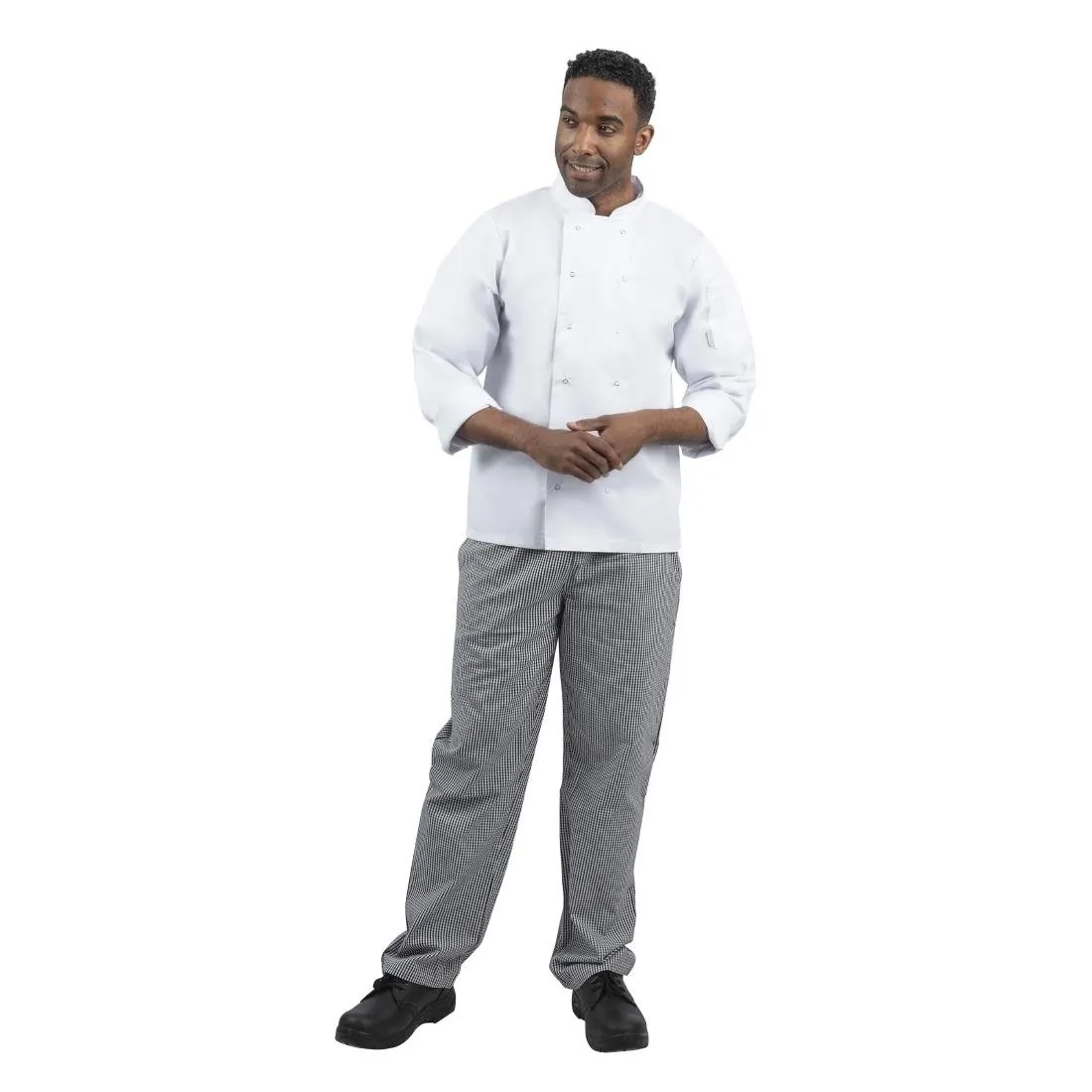DL712-XXL Whites Unisex Vegas Chefs Trousers Black and White Check 2XL