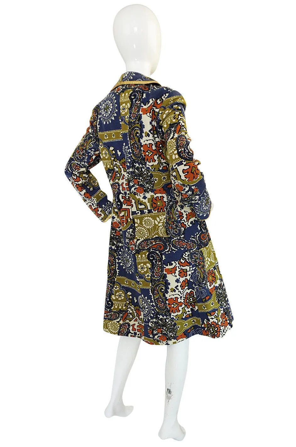 Documented 1970 Gold Trim Felted Wool Malcolm Starr Coat