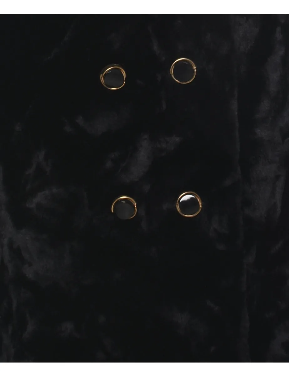 Double Breasted Faux Fur Coat - S
