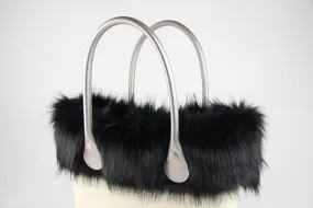Ebony Faux Fox Fur Trim