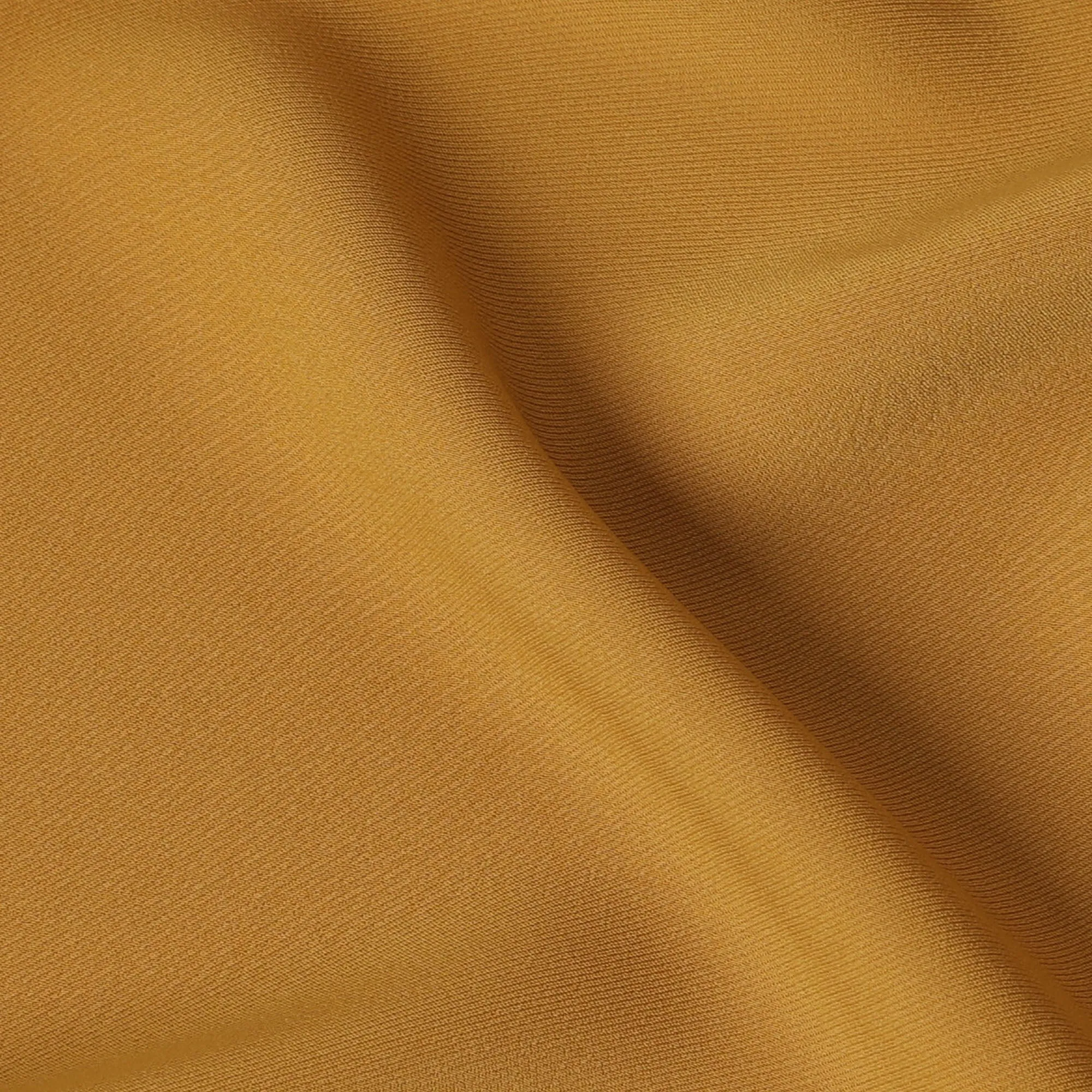 Elegant Mustard Yellow Synthetic Stretchable Crepe Fabric â€“ 140 cm Width-D19388
