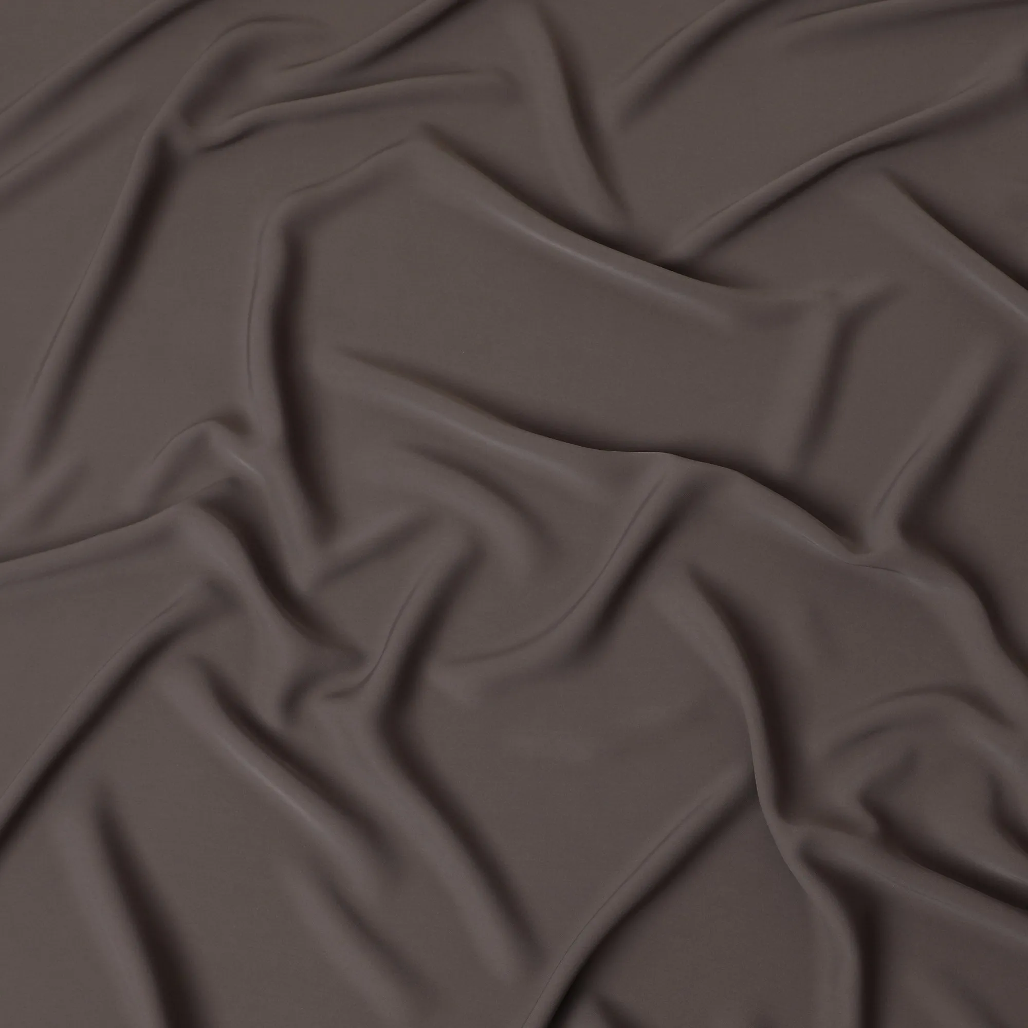 Elegant Taupe Synthetic Stretchable Crepe Fabric â€“ 140 cm Width-D19387