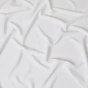 Elegant White Synthetic Stretchable Crepe Fabric - 140 cm Wide-D19394
