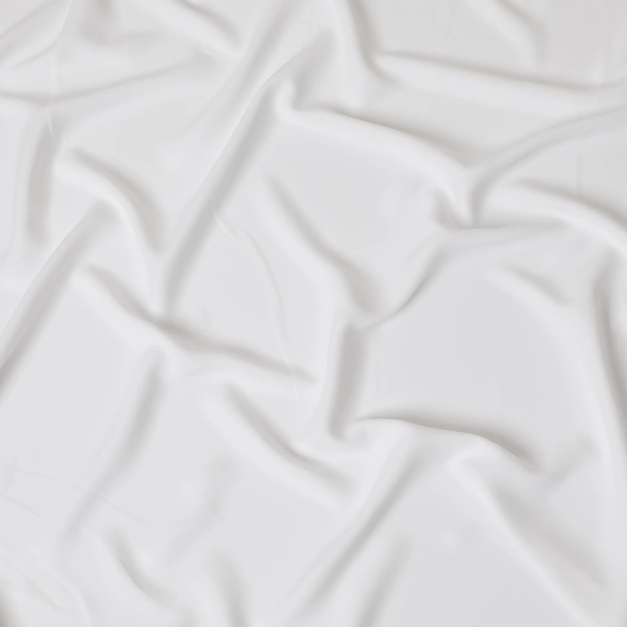 Elegant White Synthetic Stretchable Crepe Fabric - 140 cm Wide-D19394