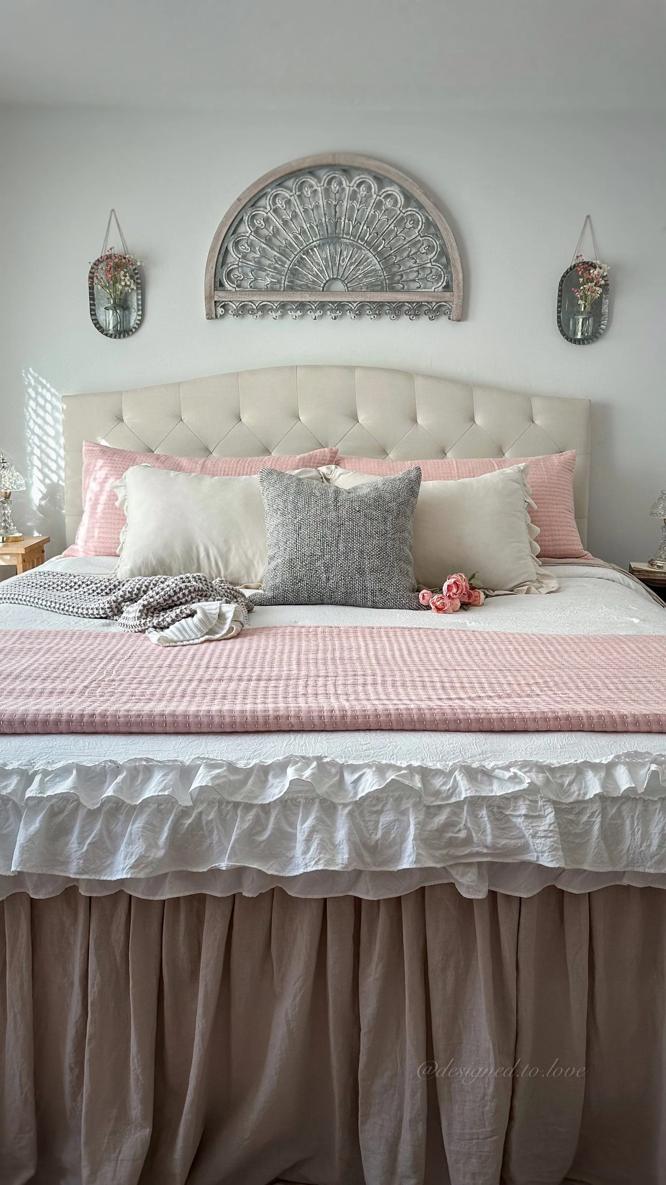 Ella Ruffle Lace 3 Piece Comforter Set