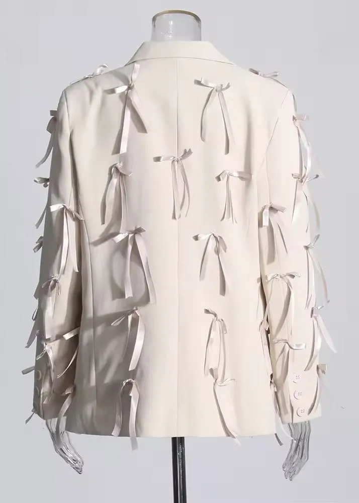 Erica Tied Ribbons Decor Blazer