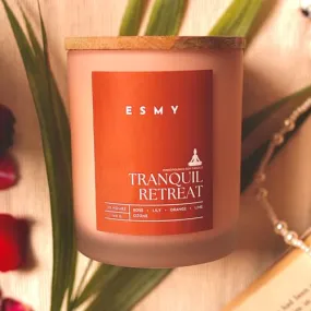 ESMY Soy Wax Scented Candle | 160 gm | 30 Hours Burn Time | Tranquil Retreat | Non-Toxic, Long-Lasting, Premium Scented Candle for Home Decor, Gifting & Aromatherapy