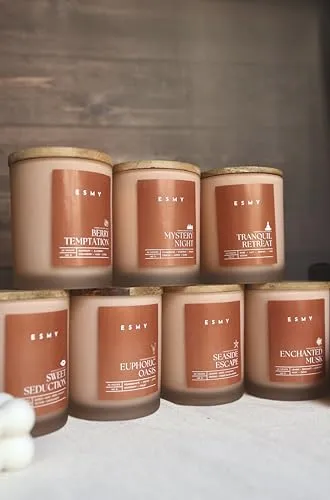 ESMY Soy Wax Scented Candle | 160 gm | 30 Hours Burn Time | Tranquil Retreat | Non-Toxic, Long-Lasting, Premium Scented Candle for Home Decor, Gifting & Aromatherapy
