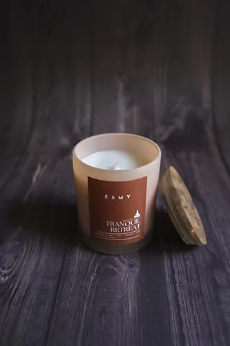 ESMY Soy Wax Scented Candle | 160 gm | 30 Hours Burn Time | Tranquil Retreat | Non-Toxic, Long-Lasting, Premium Scented Candle for Home Decor, Gifting & Aromatherapy