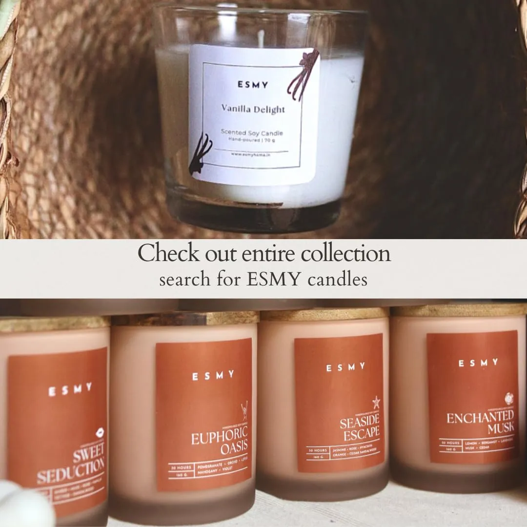 ESMY Soy Wax Scented Candle | Mystery Night | 30 Hours Burn Time | Non-Toxic, Long-Lasting, Premium Scented Candle for Home Decor, Gifting & Aromatherapy