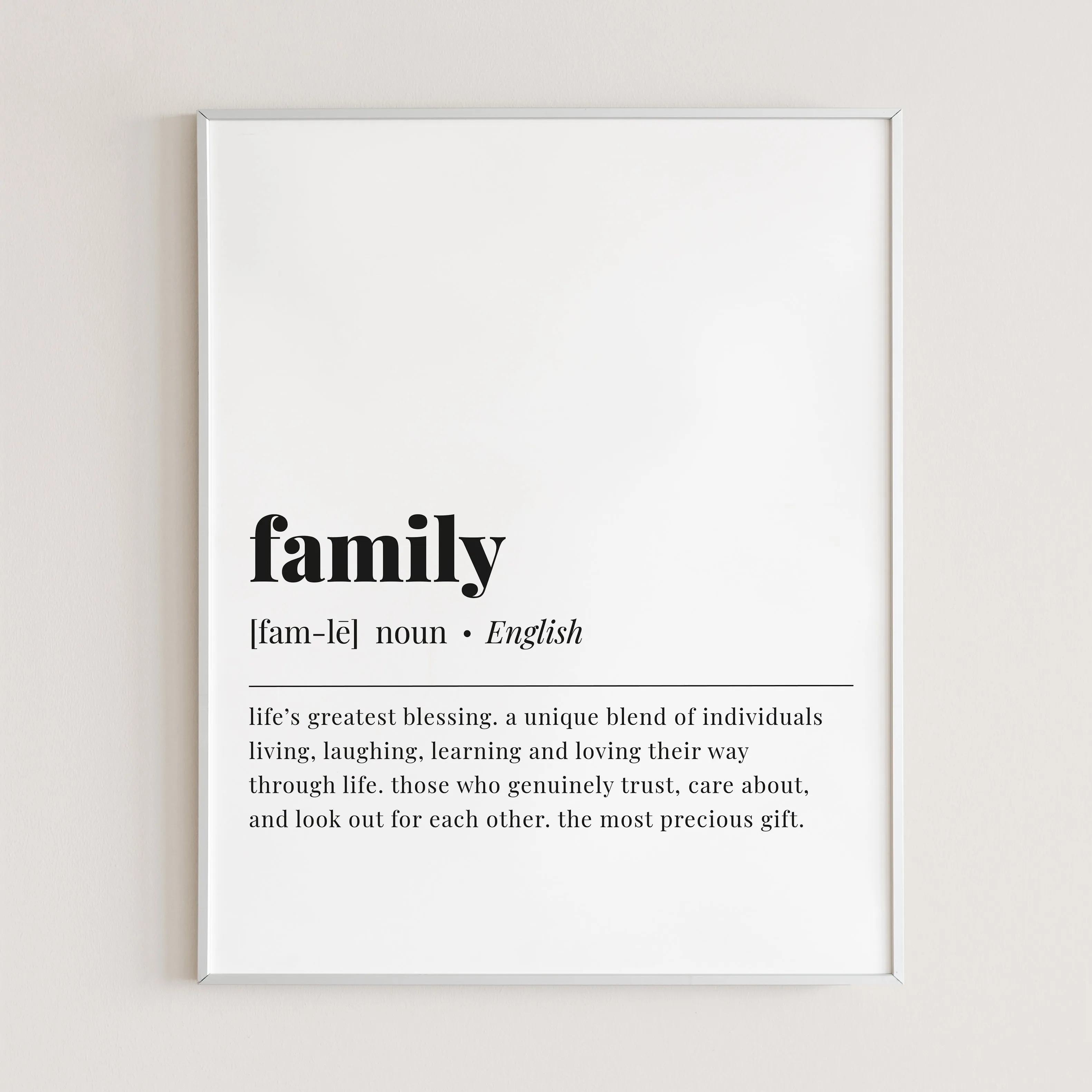 Family Definition Print Digital Download