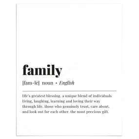 Family Definition Print Digital Download
