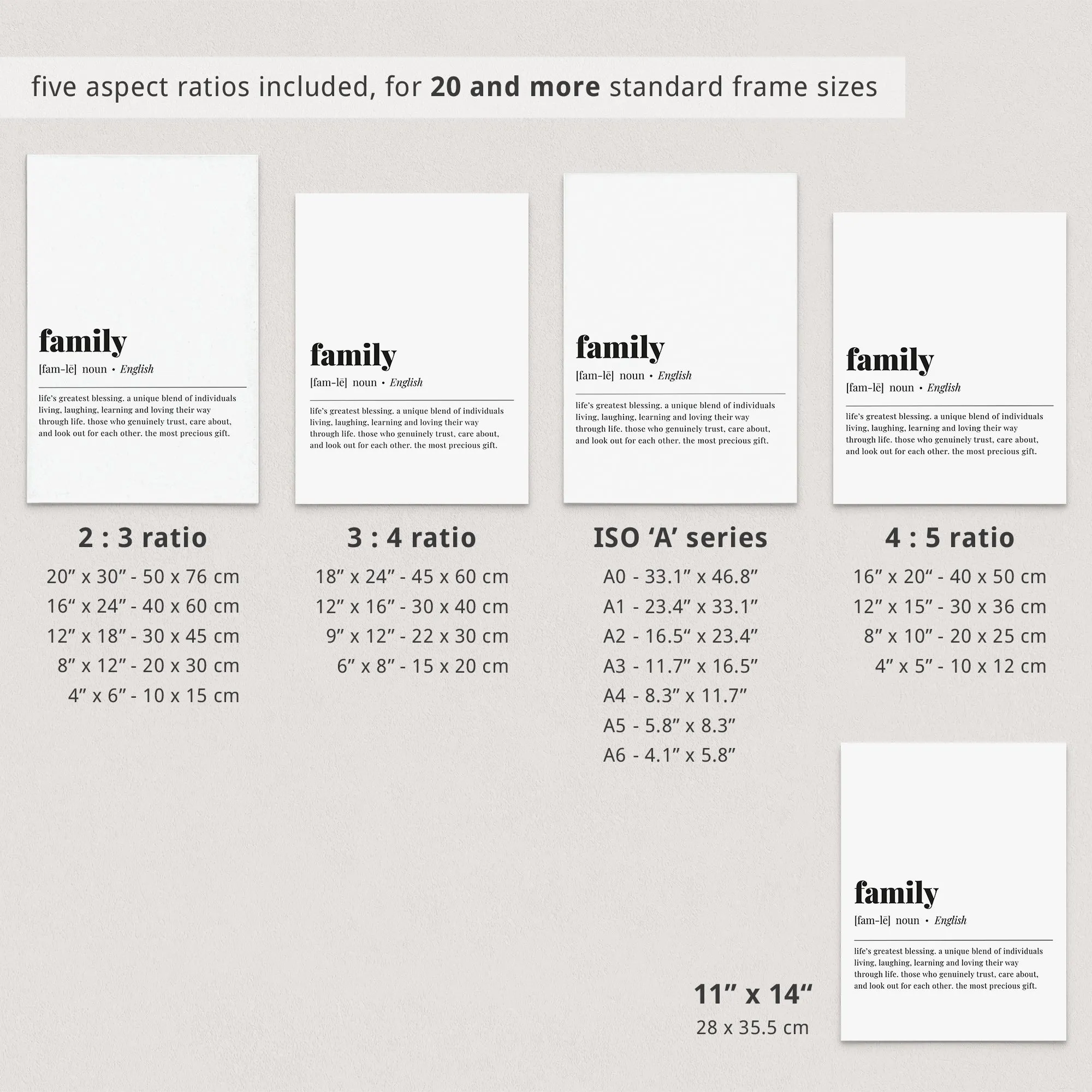 Family Definition Print Digital Download